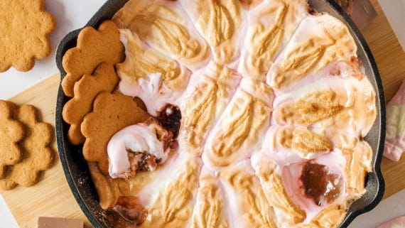 S'moresdipp med skumtomtar